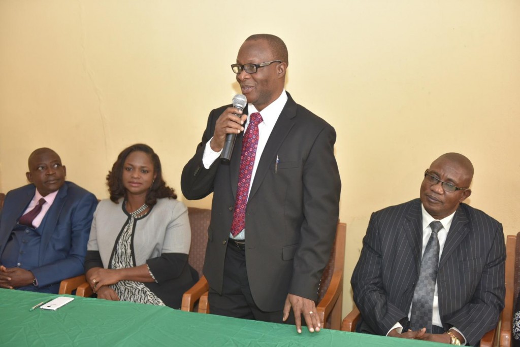 Dr. Akala addresses media houses present at the signing of the partnership agreement