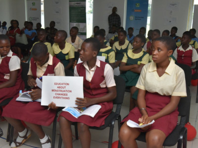 Cross section of students at the menstural hygine day event 2